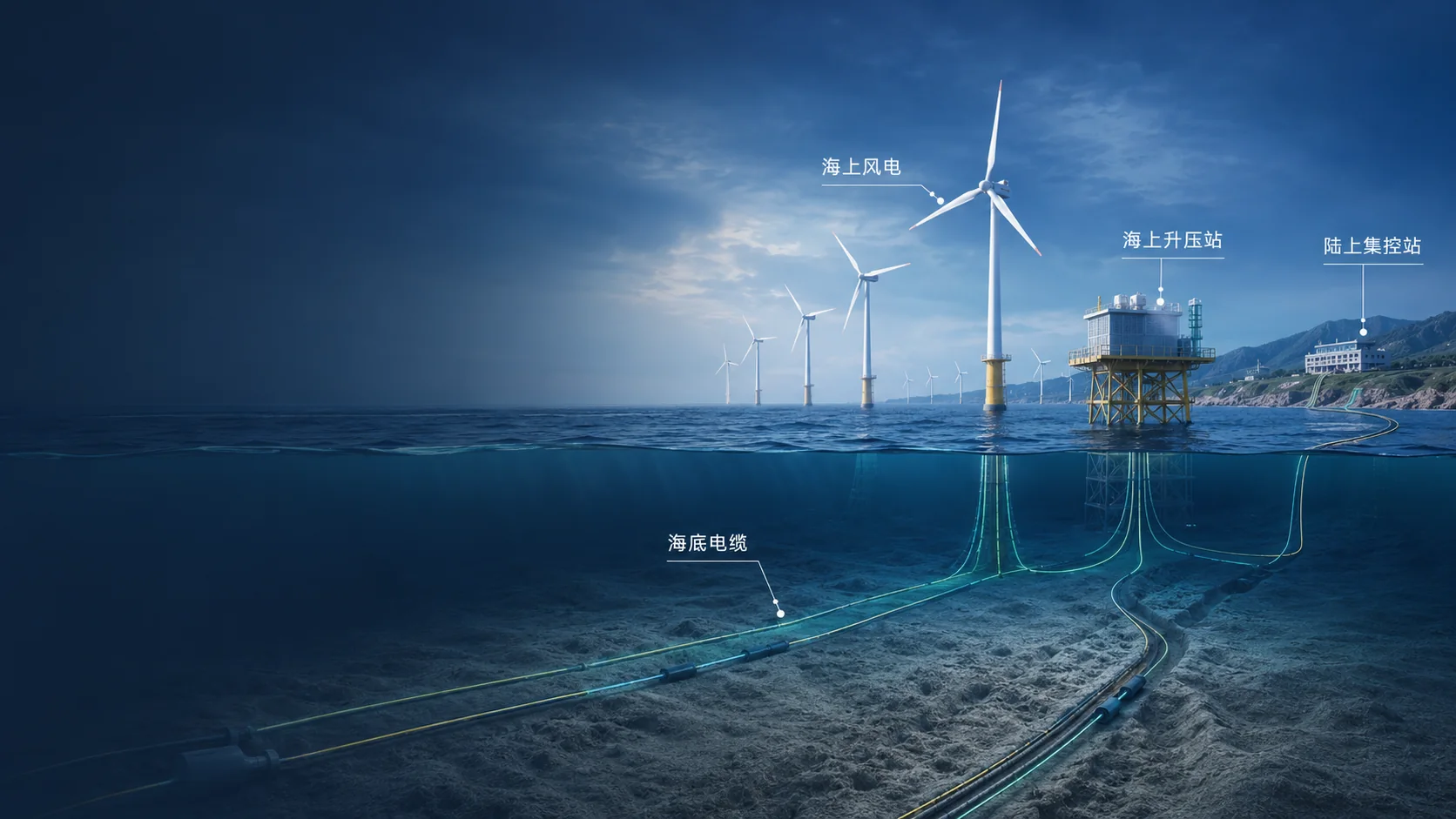 海上风电与海底电缆光纤监测场景