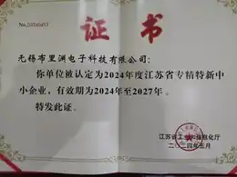 Jiangsu Specialized and Innovative SME